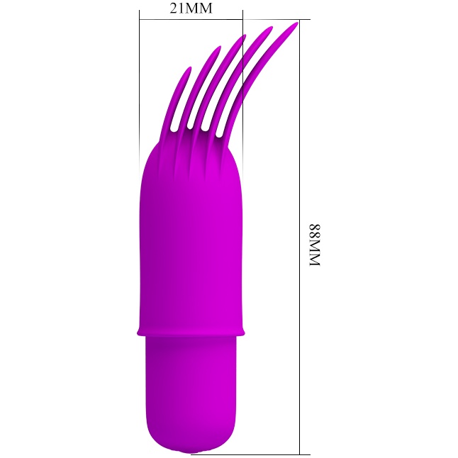 Лиловая вибропулька Gemma с 5 язычками - Pretty Love. Фотография 5.