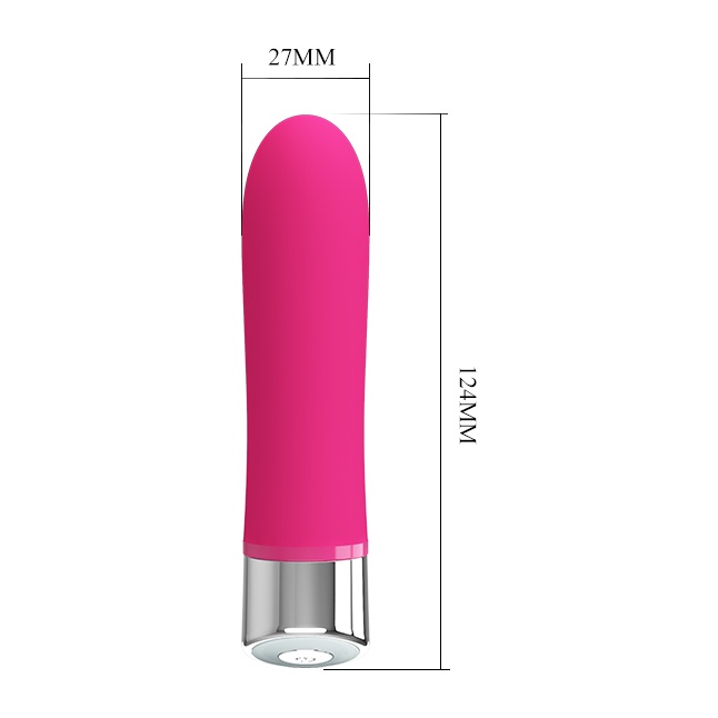 Розовый мини-вибратор Sampson - 12,4 см - Pretty Love. Фотография 4.