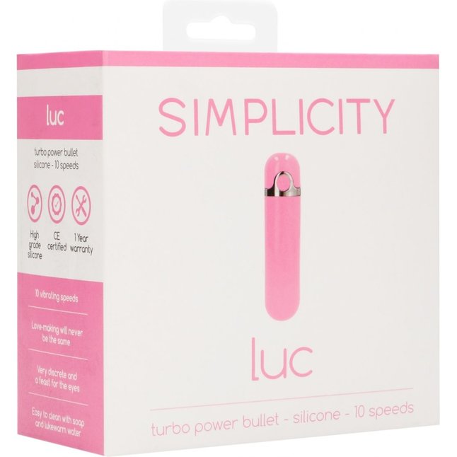 Розовая вибропуля LUC - 9 см - Simplicity. Фотография 4.