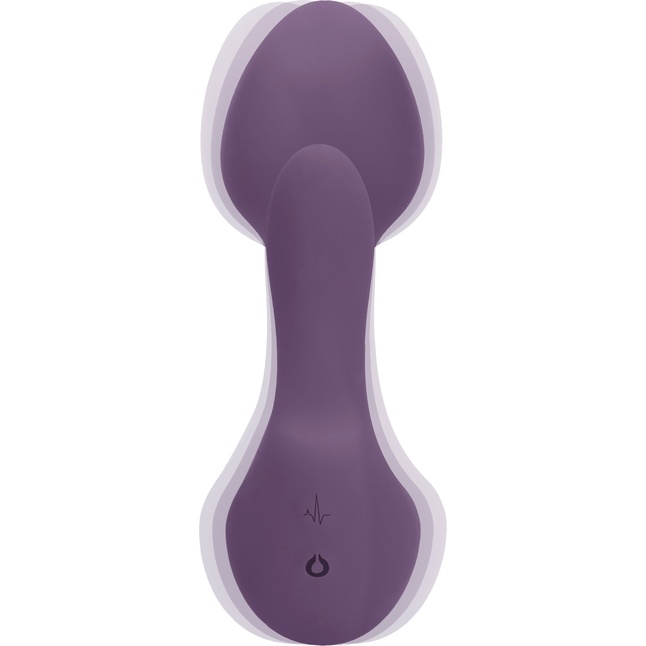 Фиолетовый анально-вагинальный вибратор Sofia - 13 см - Jil. Фотография 3.