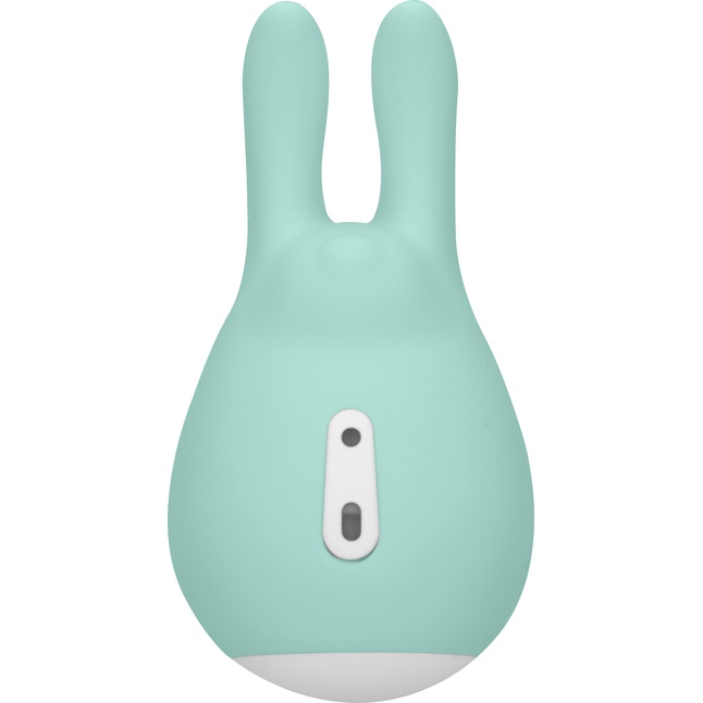 Зеленый клиторальный стимулятор Love Bunny с ушками - 9,5 см - Loveline