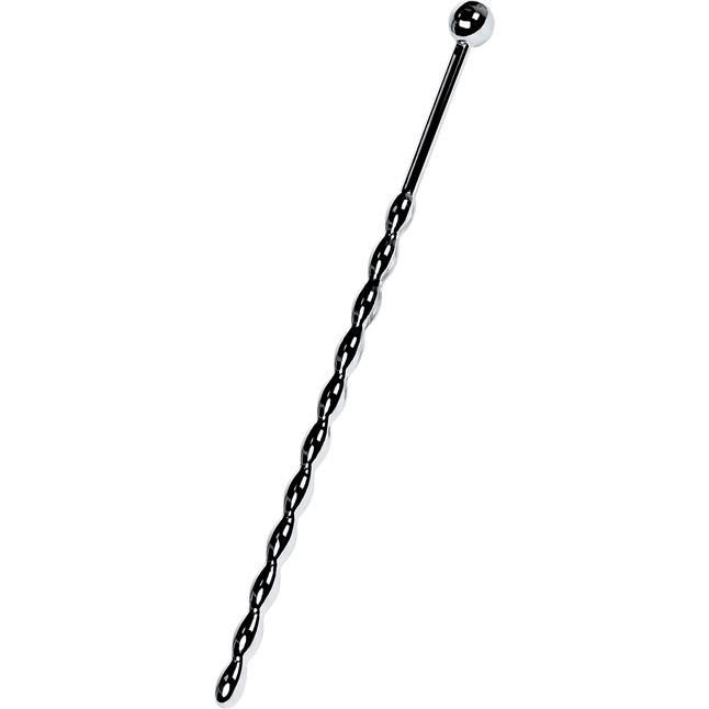 Серебристый длинный уретральный плаг-косичка TOYFA Metal - 15,7 см - Metal