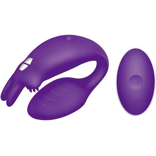 Фиолетовый вибратор для пар The Couples Rabbit. Фотография 2.