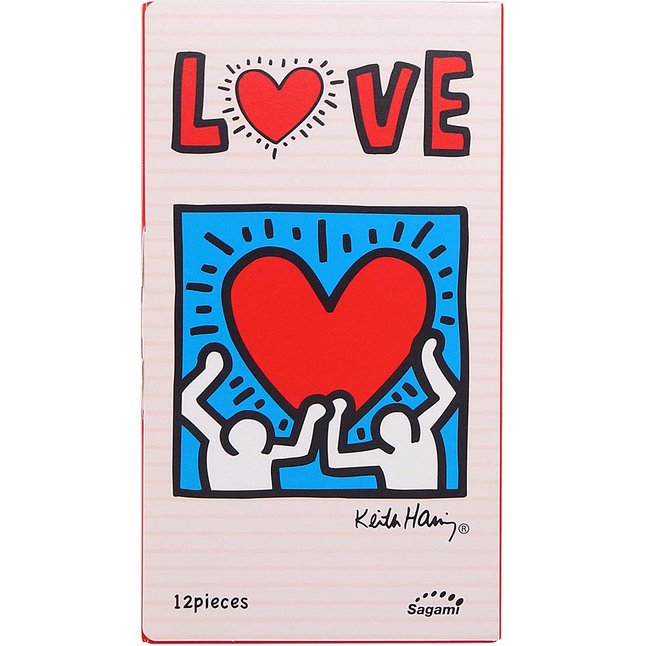 Презервативы Sagami LOVE Keith Haring - 12 шт