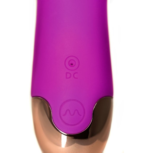 Фиолетовый вибратор-ротатор Lova-lova - 17,5 см. Фотография 4.