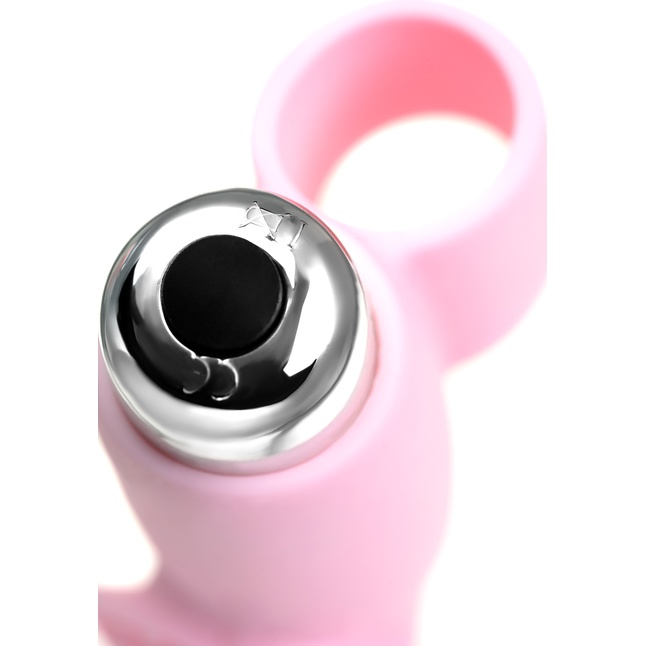 Нежно-розовая вибронасадка на палец JOS TWITY - 10,2 см. Фотография 10.