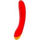  Красный изогнутый вибромассажер Romp Hype G-Spot - 21 см. 