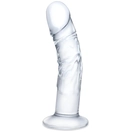  Стеклянный фаллоимитатор из стекла 7’’ Curved Realistic Glass Dildo With Veins - 15,9 см. 