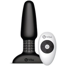  Чёрная вибровтулка с ротацией шариков RIMMING REMOTE CONTROL PLUG BLACK - 15,2 см. 