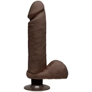  Коричневый вибратор-реалистик Perfect D Vibrating 8  with Balls 