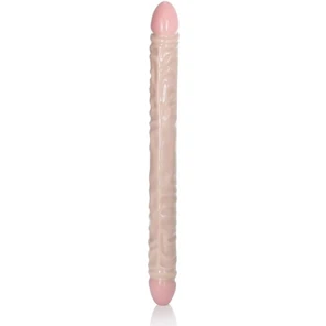  Двухголовый рельефный фаллоимитатор Veined Double Dongs 18 45 см 