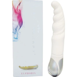  Белый вибромассажер EUPHORIA VIBE THERAPY 23,5 см 