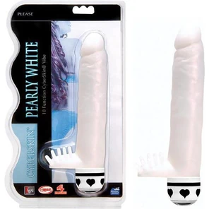  Вибратор Pearly White c 10 функциями вибрации 16,5 см 