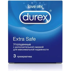 Утолщённые презервативы Durex Extra Safe 3 шт 