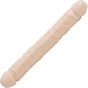  Двухголовый фаллос телесного цвета Jr. Veined Double Header 12 Bender 29,5 см 