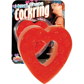  Красное эрекционное кольцо-сердце Heart Shape Cockring 