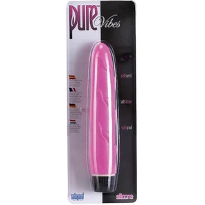  Розовый силиконовый вибромассажер PURE 