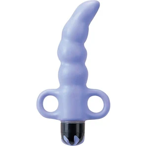 Сиреневый анальный водонепроницаемый вибростимулятор UNISEX CURVED PLUG SMALL PURPLE 11 см 