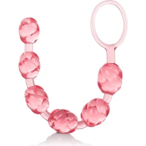  Розовая анальная цепочка Swirl Pleasure Beads 20 см 