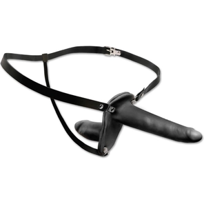  Женский страпон с вагинальной пробкой Double Penetrix Strap-on 15 см 