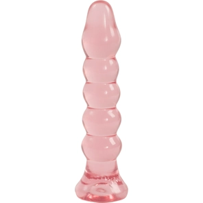  Анальная елочка из розового геля Crystal Jellies Anal Plug Bumps 15,2 см 