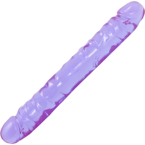  Двухсторонний фиалковый фаллос Crystal Jellies 12 Jr. Double Dong 30,5 см 