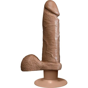  Вибратор-мулат с мошонкой и присоской The Realistic Cock Vibrating 6”- 21,6 см 