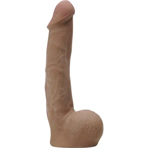  Реалистичный фаллоимитатор-мулат CyberSkin CyberCock with Balls Dark 20,3 см 