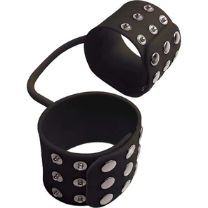  Черные наручники из силикона SILICONE CUFFS 