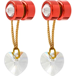 Красные зажимы для половых губ с кристаллами Swarovski 