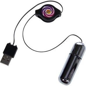  Серебристая вибропуля, работающая от USB-порта 