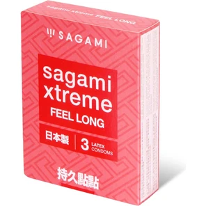  Утолщенные презервативы Sagami Xtreme Feel Long с точками 3 шт 