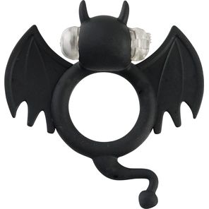  Чёрная вибронасадка на пенис Bad Bat 