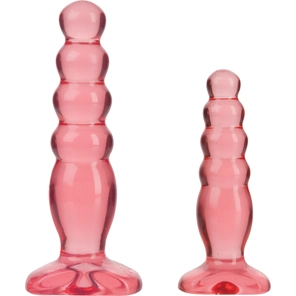  Набор из двух розовых анальных втулок Crystal Jellies Anal Trainer Kit 