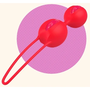  Ярко-оранжевые вагинальные шарики Smartballs Duo 