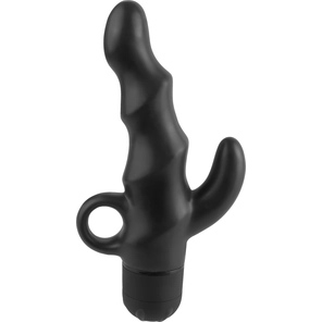  Анальный вибромассажёр простаты с отростком Vibrating P-Spot Spiral 19,4 см 