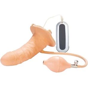  Фаллопротез с расширением и вибрацией Prosthetic-Pump 18 см 