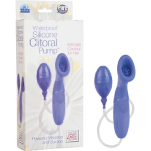  Помпа Waterproof Silicone Clitoral Pumps с вибрацией фиолетовая 