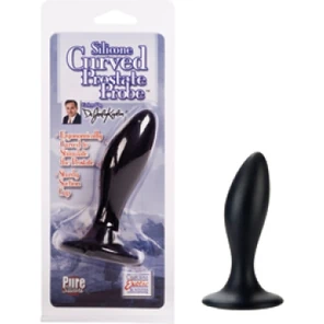  Массажер простаты Curved Silicone Prostate Probe из силикона черный 