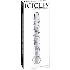 Стеклянный анальный стимулятор ICICLES № 1 