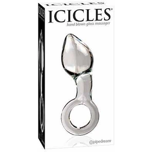  Стеклянный анальный стимулятор ICICLES № 14 