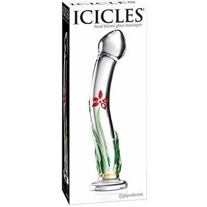  Стеклянный анальный стимулятор ICICLES № 21 