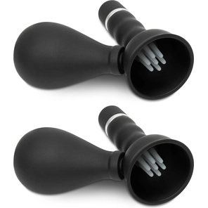  Черные вибропомпы на соски Cordless Vibrating Nipple Suckers 