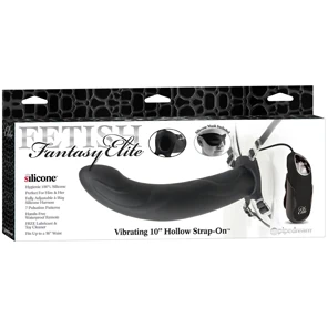  Полый универсальный страпон с вибрацией Hollow Strap-On 25 см 
