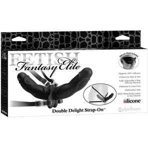  Женский страпон Double Delight Strap-On с вагинальной пробкой 12,7 см 