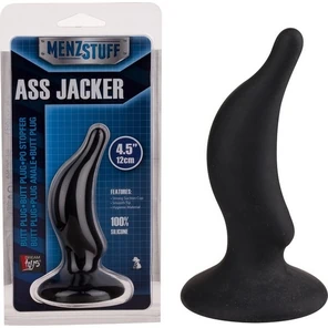  Чёрная анальная пробка ASS JACKER 12 см 