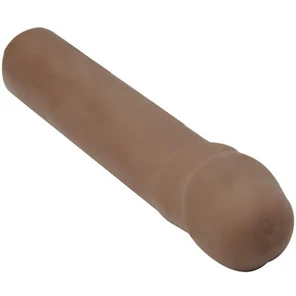  Коричневая насадка-удлинитель CyberSkin 1.5 inch Transformer Penis Extension Dark 19 см 