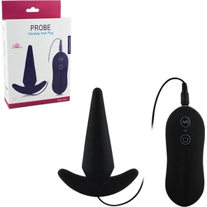  Чёрный вибростимулятор Probe Vibrating Anal Plug для анальной стимуляции 