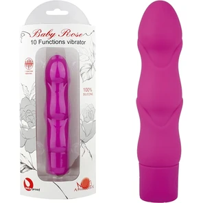  Водонепроницаемый фиолетовый вибратор Baby Rose 16 см 