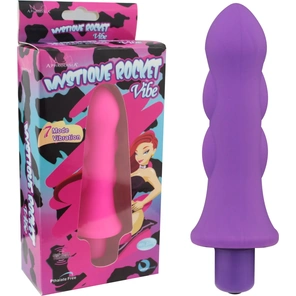 Фиолетовый рельефный вибростимулятор Mystique Rocket Vibe 12 см 